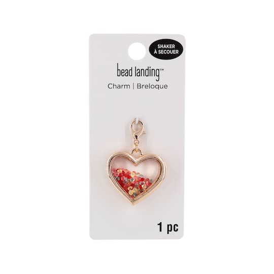 Gold Heart Shaker Charm by Bead Landing™